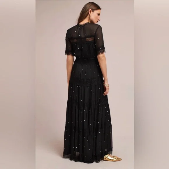 Anthropologie Ranna Grill Brett Embellished Maxi Dress Size 6 - Picture 2 of 6